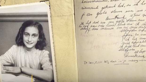 Angiverilagen och angivandet av förintelseoffret Anne Frank