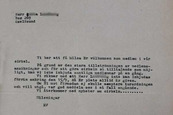 Erotikens vänner på Tynningö Para§raf